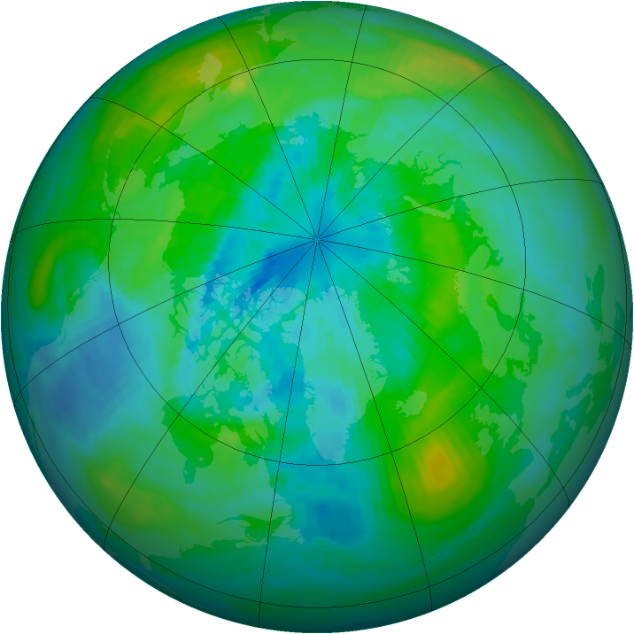 Arctic ozone map for 24 September 1982